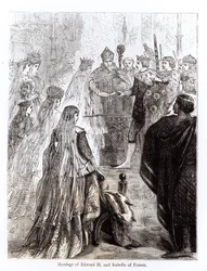 Huwelijk van Edward II (1284-1327) en Isabella van Frankrijk (1292-1358)